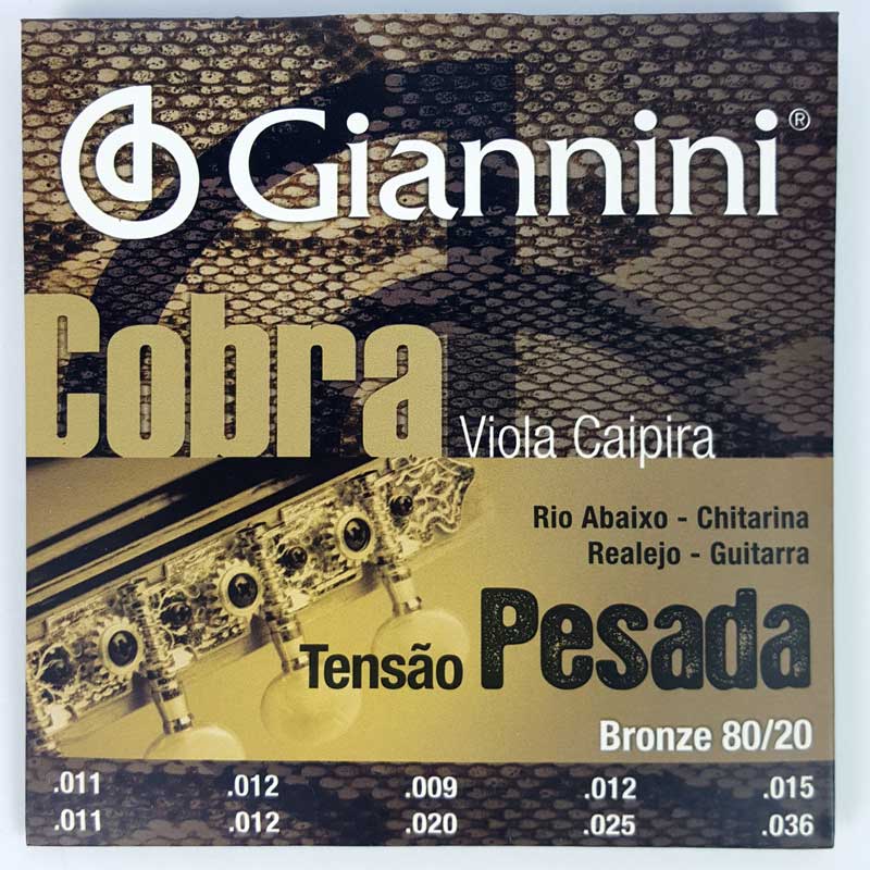 ENCORDOAMENTO PARA VIOLÃO AÇO - GIANNINI COBRA